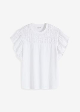 bonprix Maglia Con Ricami Traforati - Bianco