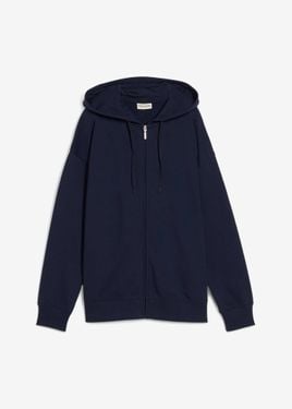bonprix Felpa Lunga Con Zip - Blu