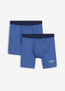 bonprix Boxer Aderenti (Pacco Da 2) - Blu