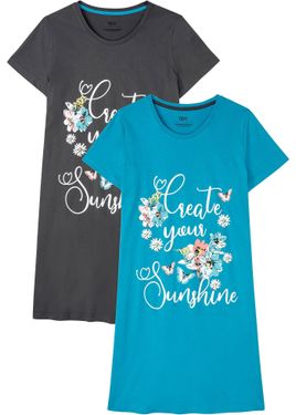 bonprix Camicia Da Notte - Blu