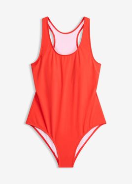 bonprix Costume Intero Ad Asciugatura Rapida Con Spalline Olimpioniche - Rosso