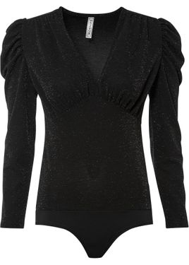 bonprix Body Con Filato Brillante - Nero