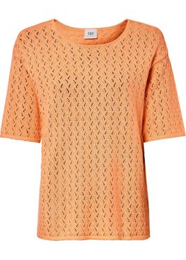 bonprix Maglia Traforata - Arancione