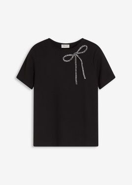 bonprix Maglia Con Applicazione Di Strass - Nero