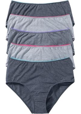 bonprix Slip Alto (Pacco Da 5) - Grigio
