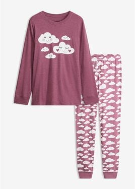 bonprix Pigiama Con Cotone Biologico - Rosso