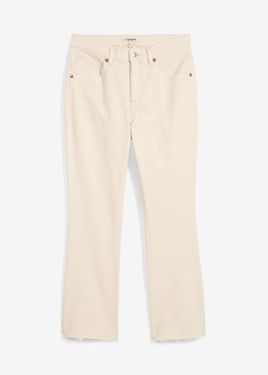 bonprix Jeans Flared Cropped, Vita Alta - Neutro