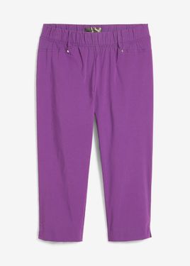 bonprix Pantaloni Capri Elasticizzati Con Elastico - Viola