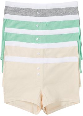 bonprix Boxer Aderenti Da Donna (Pacco Da 5) - Verde