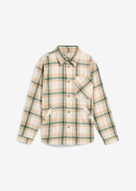 bonprix Giacca-Camicia A Quadri - Neutro