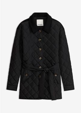 bonprix Giacca Trapuntata Leggera Con Materiali Misti - Nero