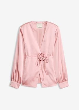 bonprix Blazer Con Cintura Decorativa - Rosa