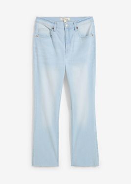 bonprix Jeans Flared Cropped, Vita Alta - Blu