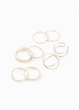 bonprix Set Di Anelli (Pacco Da 8) - Bianco