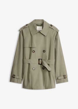 bonprix Trench Corto - Verde