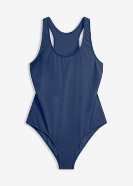bonprix Costume Intero Ad Asciugatura Rapida Con Spalline Olimpioniche - Blu