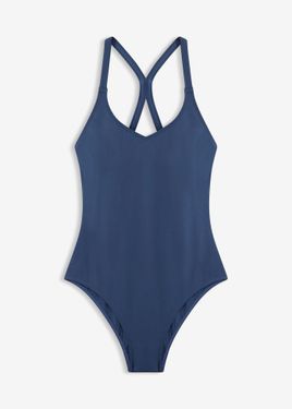 bonprix Costume Sportivo Ad Asciugatura Rapida Con Spalline Olimpioniche - Blu