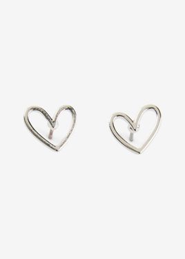 bonprix Orecchini A Lobo A Forma Di Cuore - Metallizzato