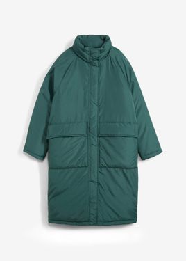 bonprix Giubbotto Lungo Imbottito Con Collo Dritto - Verde