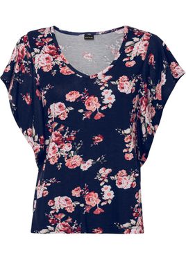 bonprix Maglia Con Maniche A Volant - Blu