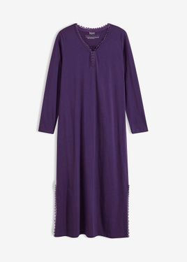 bonprix Camicia Da Notte Lunga - Viola