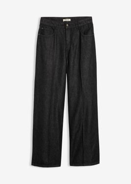 bonprix Jeans Wide Leg, Vita Media - Nero