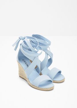 bonprix Sandali Con Zeppa - Blu