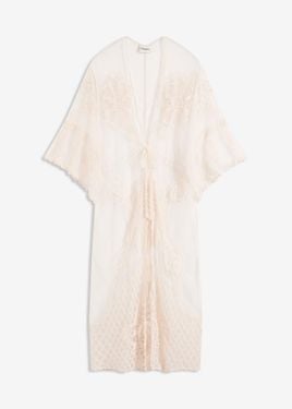 bonprix Copricostume A Kimono Trasparente - Bianco