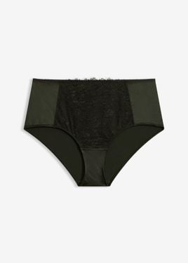 bonprix Culotte A Vita Alta Con Pizzo Floreale - Nero