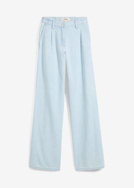 bonprix Jeans Wide Leg Super Morbidi, Vita Media - Blu