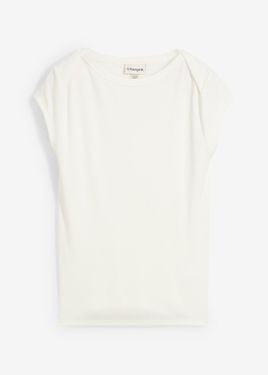 bonprix Top A Costine - Bianco