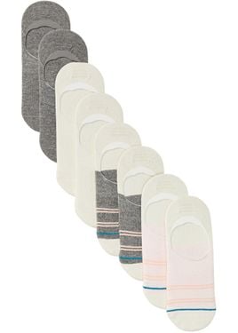 bonprix Fantasmini Con Cotone Biologico (Pacco Da 8 Paia) - Bianco