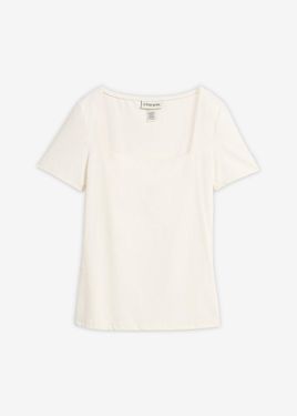 bonprix Maglia Con Scollatura A Carré - Bianco