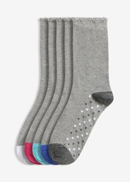 bonprix Calzini Con Cotone Biologico (Pacco Da 5 Paia) - Grigio