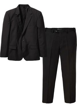 bonprix Completo (2 Pezzi) Giacca E Pantaloni Slim Fit - Nero