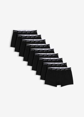 bonprix Boxer Aderenti Con Morbido Cotone (Pacco Da 10) - Nero