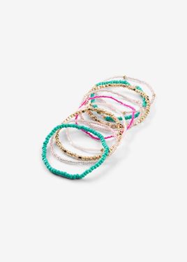 bonprix Bracciali Di Perline (Set 10 Pezzi) - Blu
