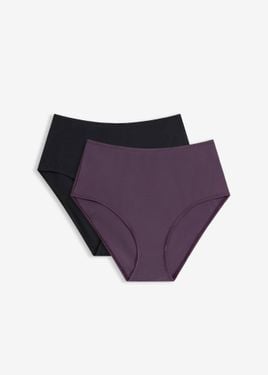 bonprix Slip A Vita Alta Per Bikini (Pacco Da 2) - Viola