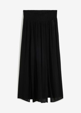 bonprix Gonna Lunga Con Spacchi - Nero