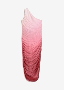 bonprix Abito Monospalla Con Inserto - Rosa