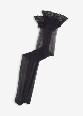 bonprix Autoreggenti Con Pizzo 20 Den - Blu