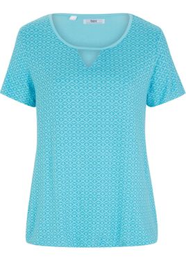 bonprix Maglia Con Elastico A Maniche Corte - Blu