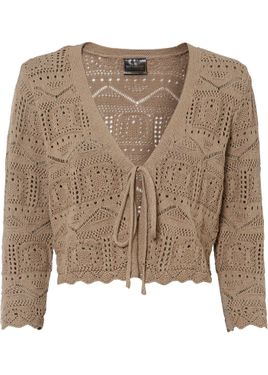 bonprix Bolero Traforato - Marrone