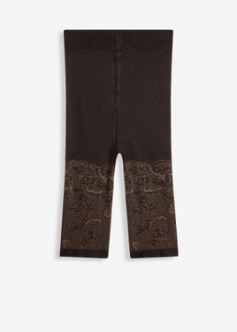 bonprix Ciclisti Antisfregamento 110 Den Con Pizzo Stampato - Marrone