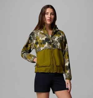 Columbia Spire Valley Printed Windbreaker - Green