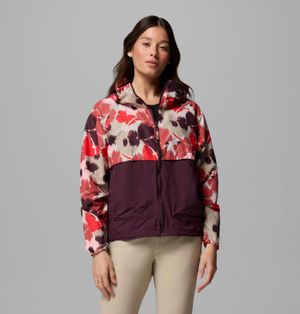 Columbia Spire Valley Printed Windbreaker - Red