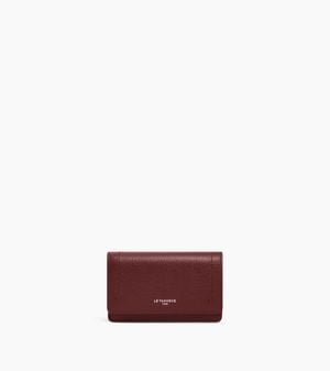 Le Tanneur Louison Card Holder With Flap - Purple