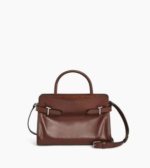 Le Tanneur Mittelgroße Handtasche Emie Aus Glatt- Und Nubukleder - Braun