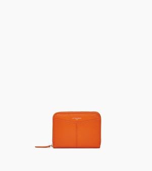 Le Tanneur Zipped Wallet With Removable Card Holder Charlotte - Orange
