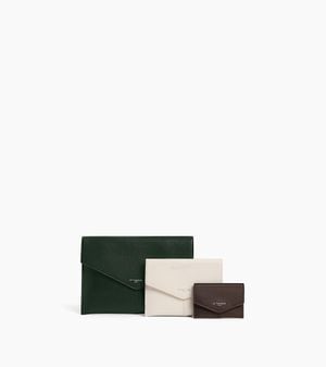 Le Tanneur Paulette Trio Of Clutches - Green